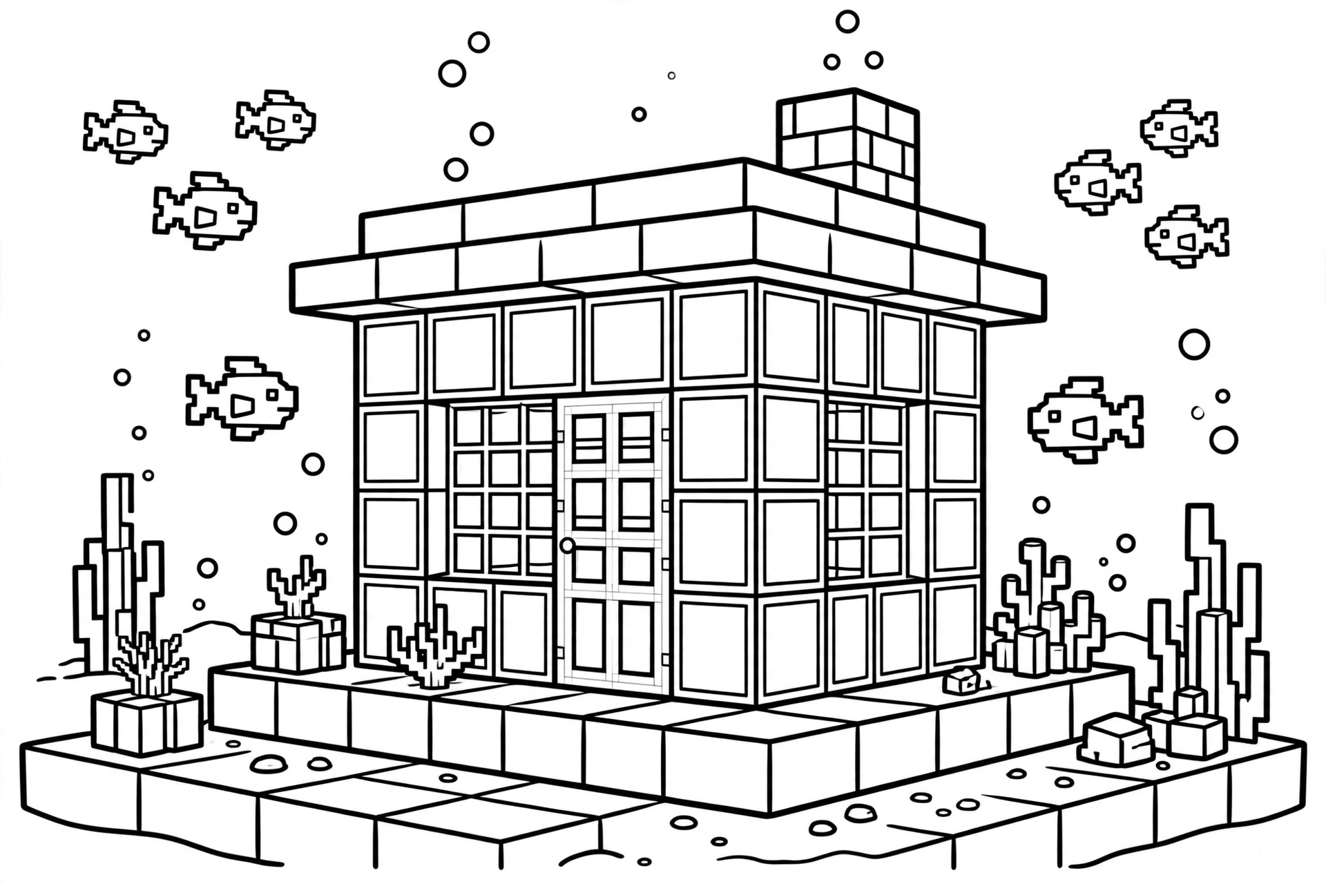 Underwater-house-coloring-page
