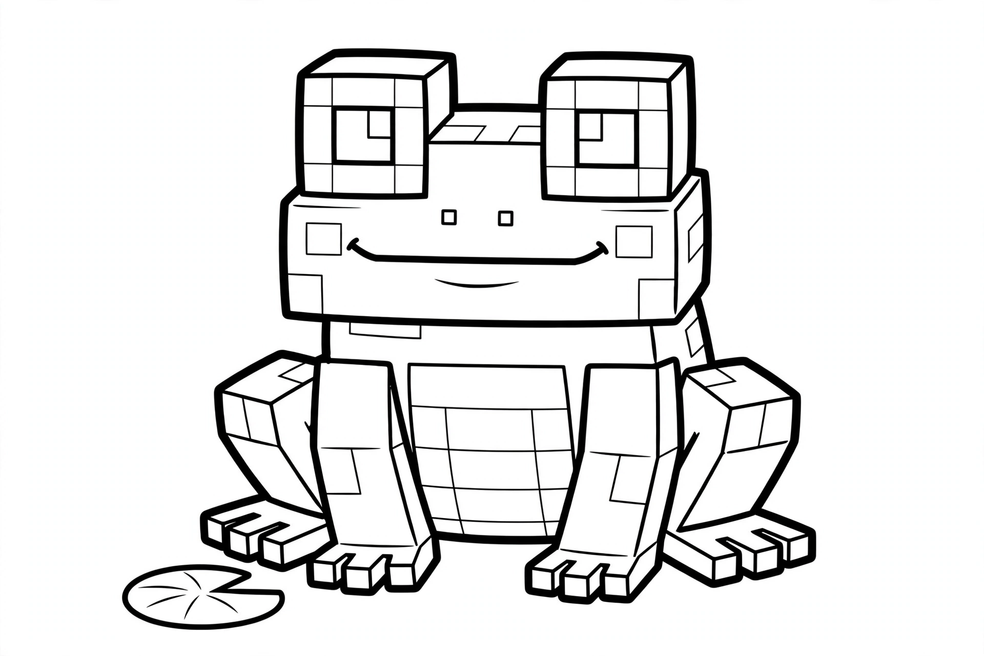 Minecraft Frog coloring page - sitting