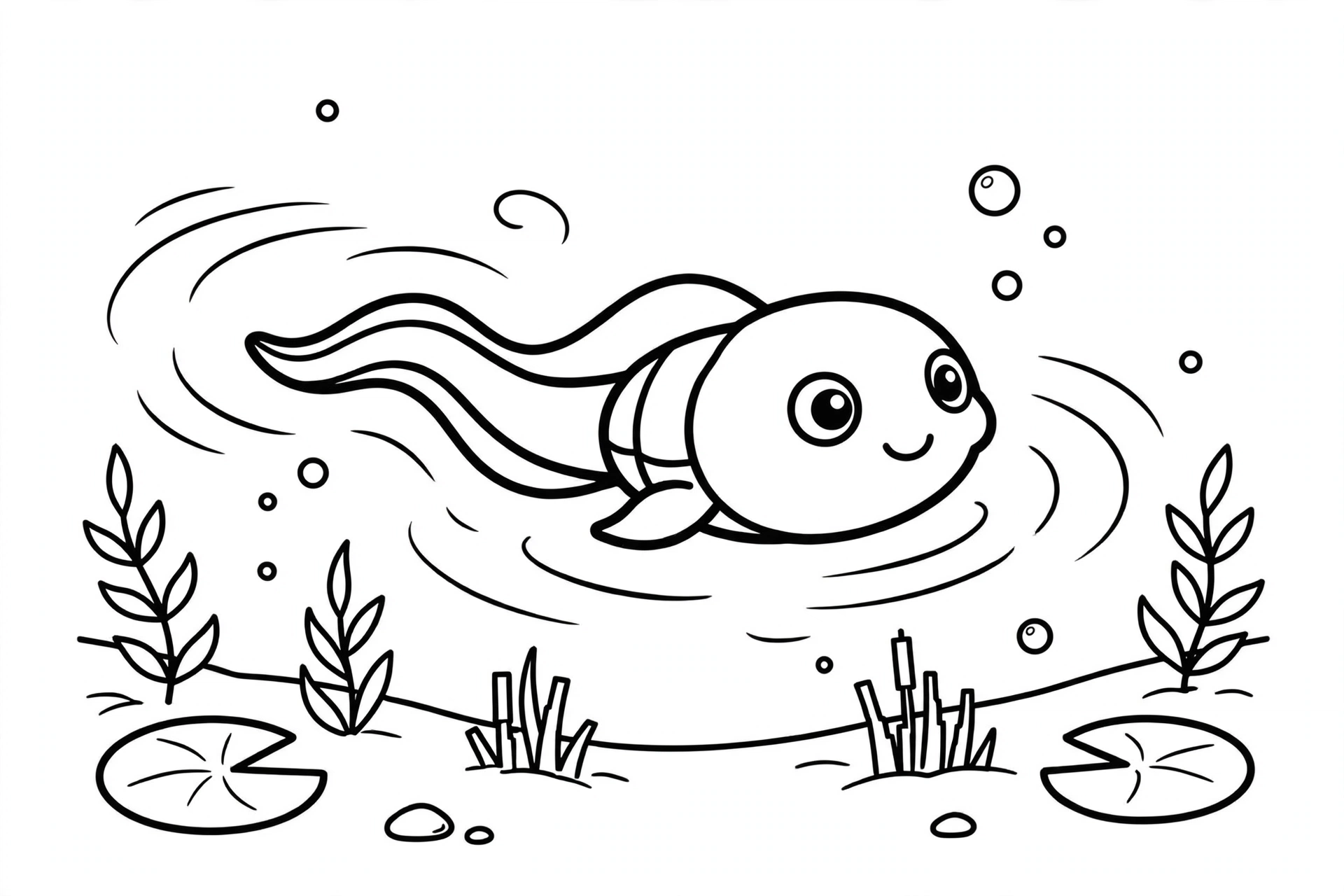 Minecraft Frog coloring page - tadpole