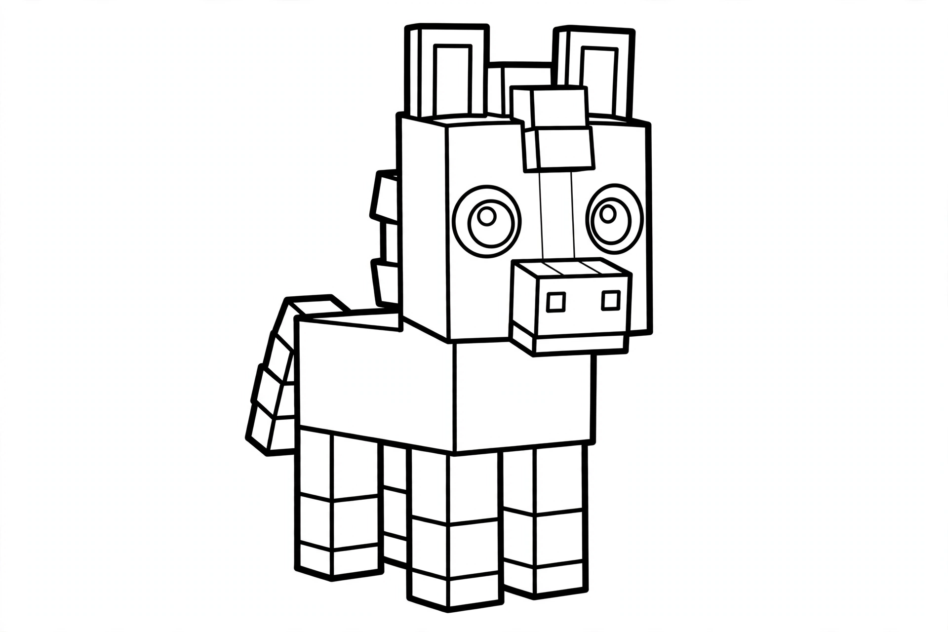 Minecraft Horse coloring page - foal
