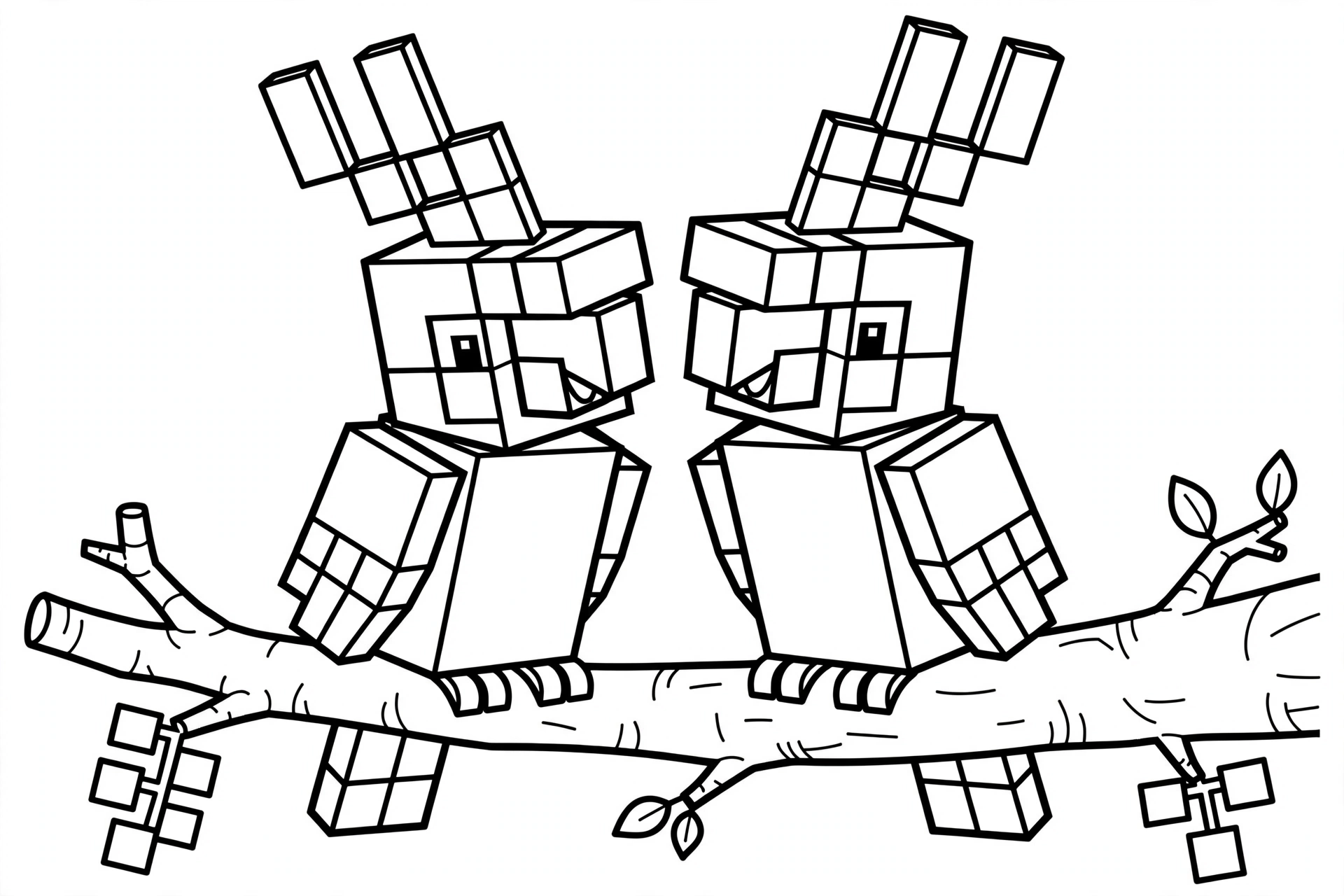 Minecraft Parrot coloring page - talking-parrot
