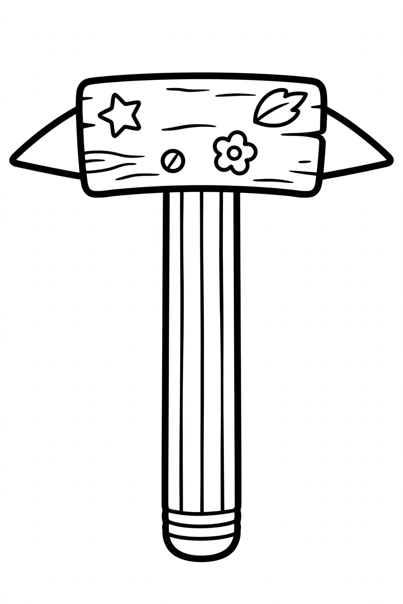 Wooden pickaxe coloring page