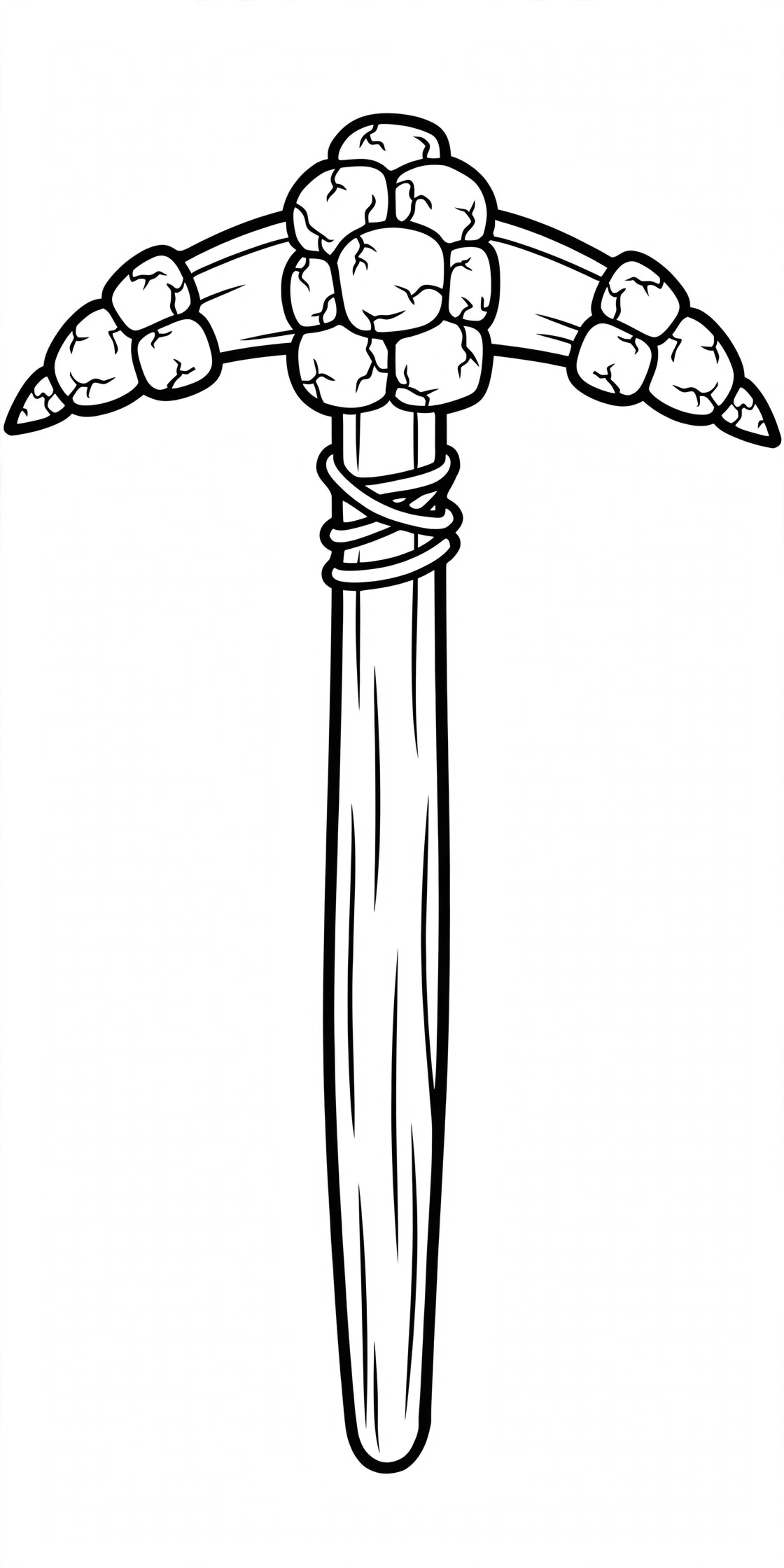 Stone pickaxe coloring page