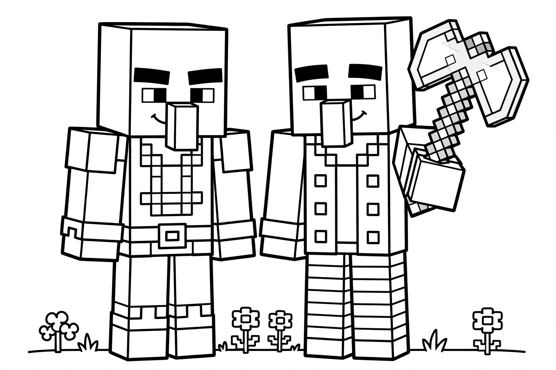 Minecraft Pillager coloring page - pillager captain
