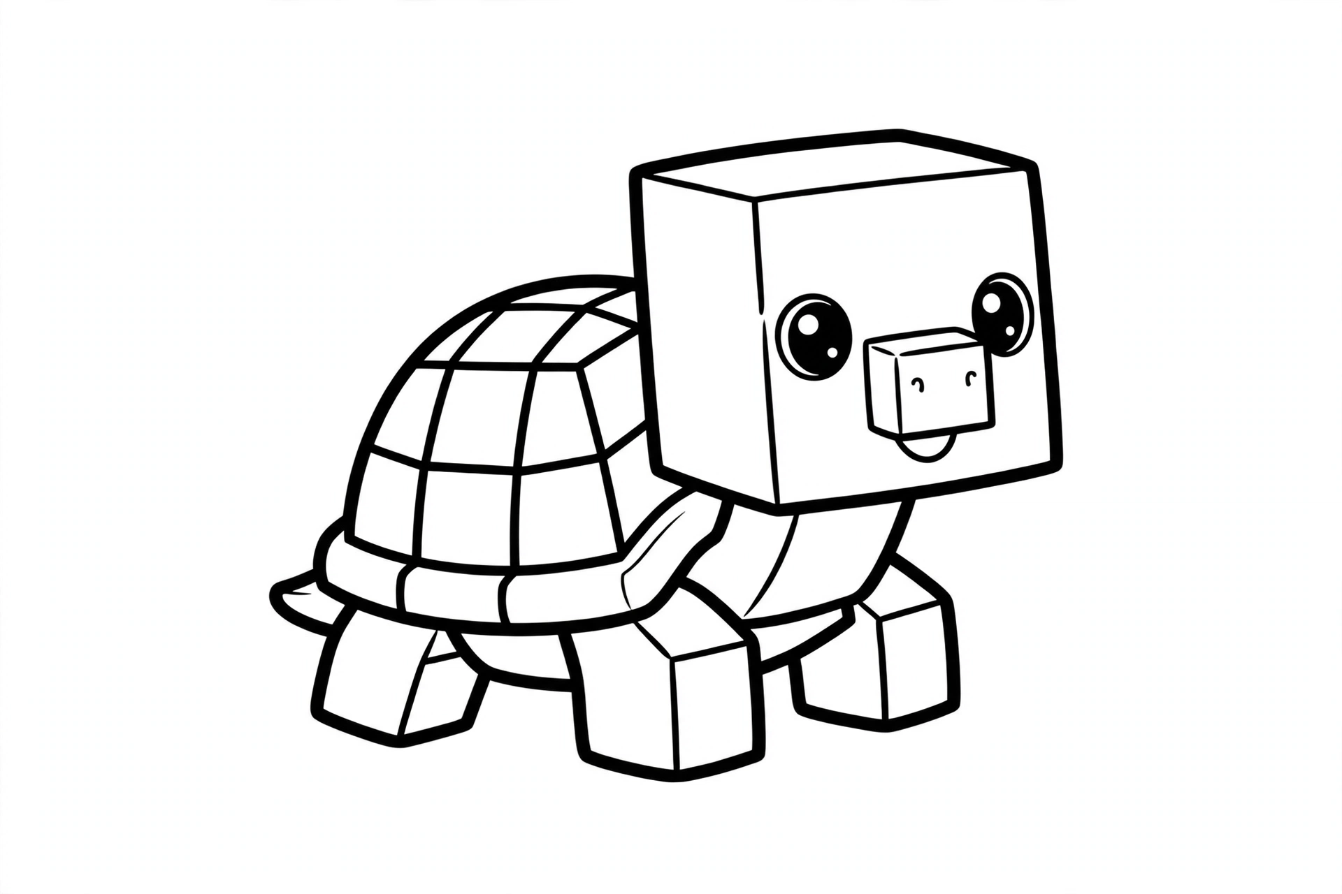 Minecraft Turtle coloring page - baby turtle