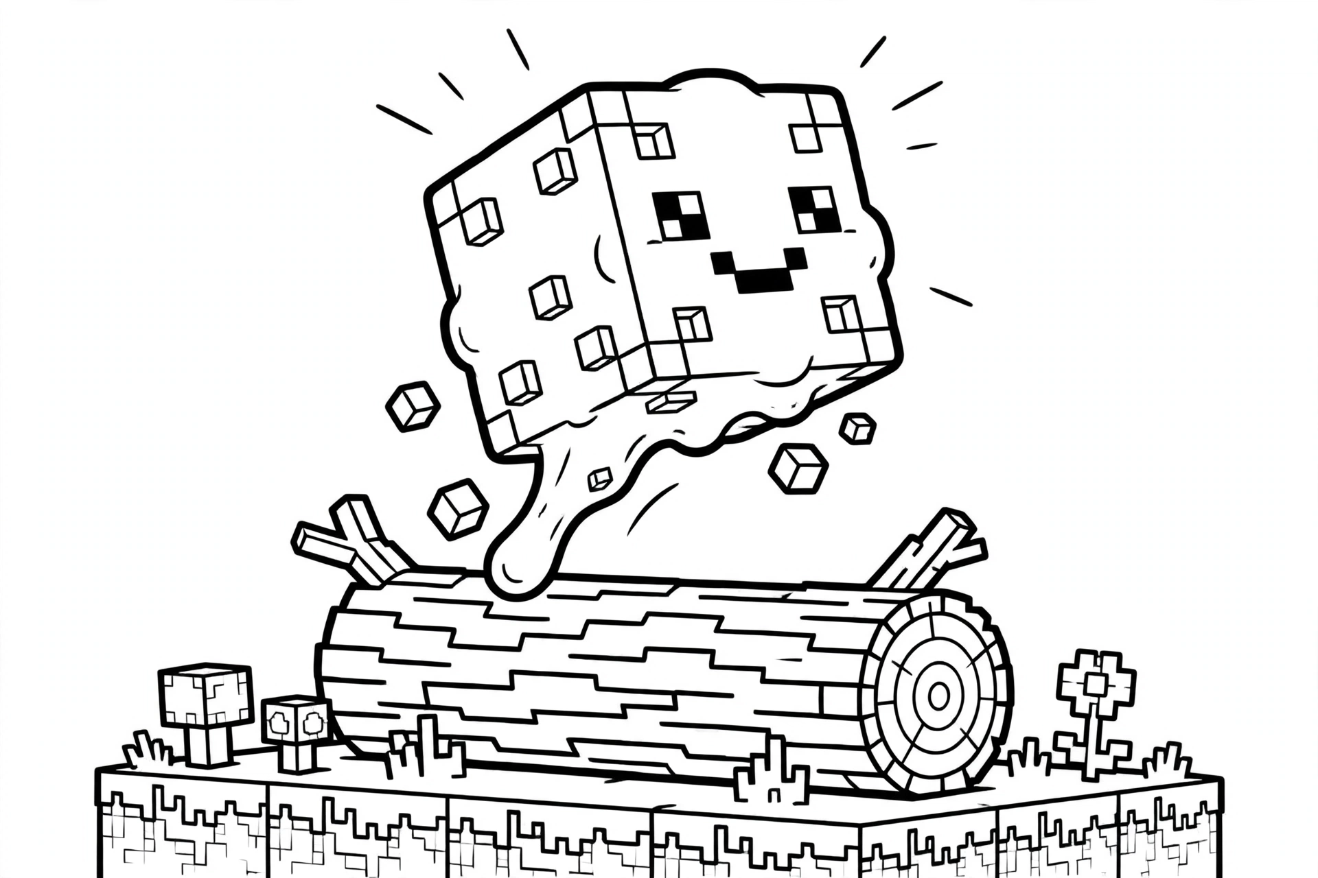 Slime-coloring-page-jumping-over-a-log