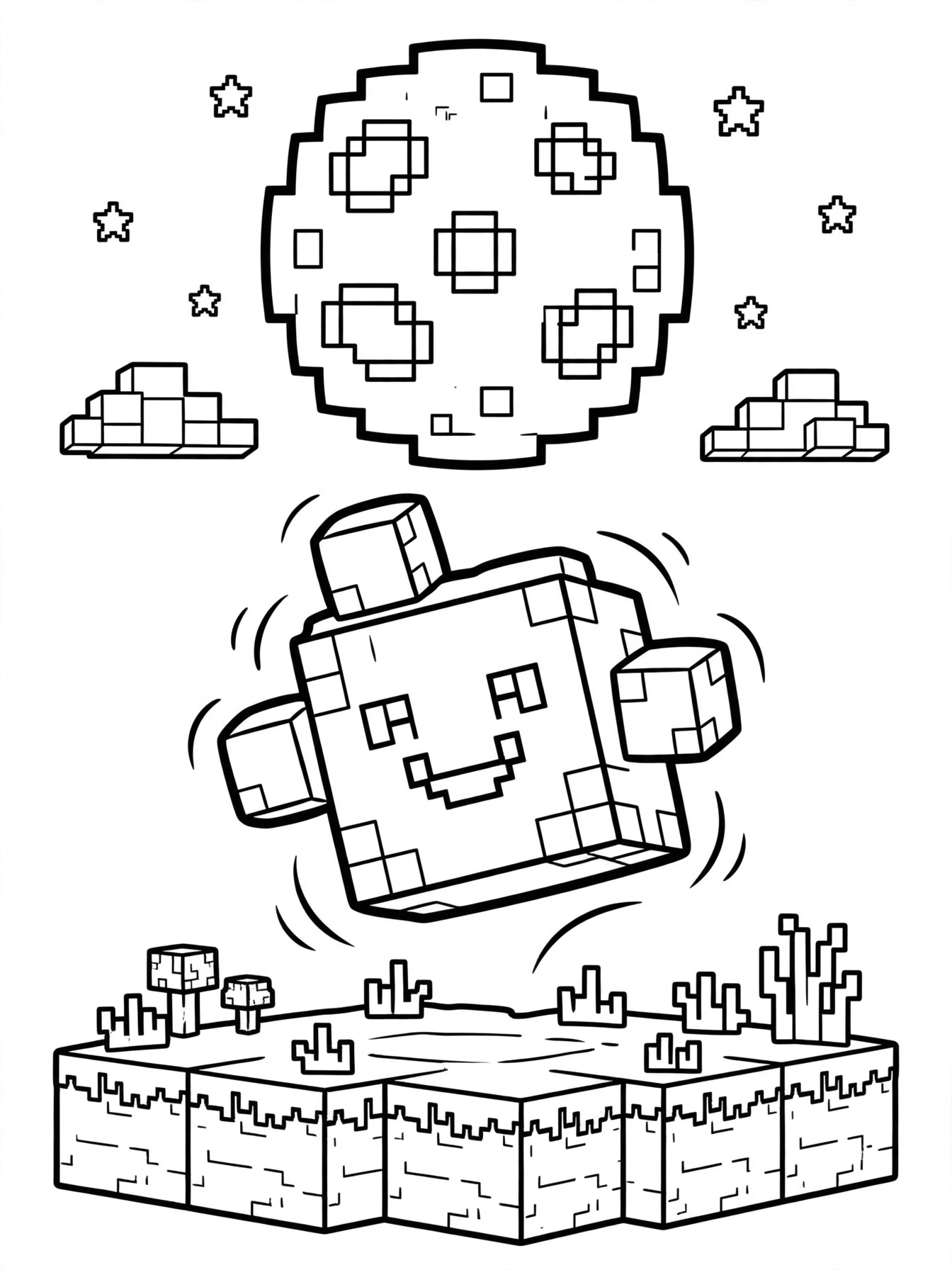 Slime-coloring-page-under-the-moon