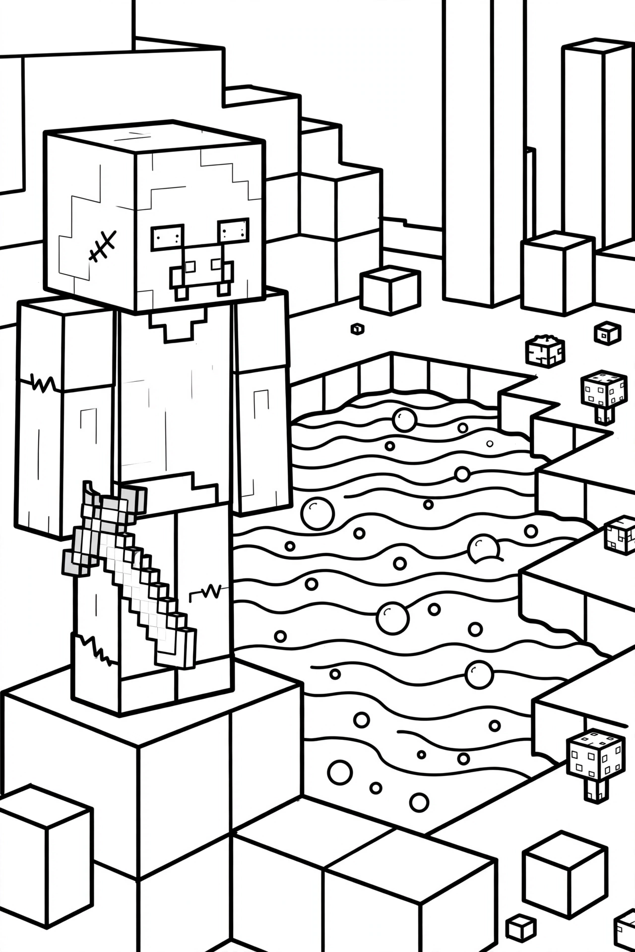 zombie-pigman-near-lava-coloring-page